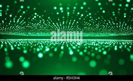 Résumé fond avec animation de scintillement de vol de particules. Toile magique Banque D'Images