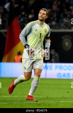 Leipzig, Allemagne - le 15 novembre 2018. L'équipe nationale Allemagne gardien Manuel Neuer au cours de l'environnement l'Allemagne contre la Russie à Leipzig. Banque D'Images