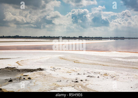 La production de sel en camargue,sud france Banque D'Images
