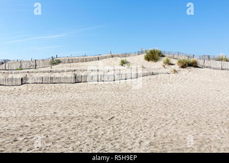 Paysage de dunes sur la plage de l'Espiguette en camargue,sud france Banque D'Images