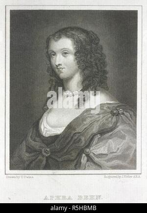 Aphra Behn. [Une collection de gravée et lithographiée Portrai. [1610 ?-1860 ?]. Aphra Behn (1640-1689). L'écrivain anglais. Portrait. [Image réalisée à partir d'une collection de portraits gravés et lithographiés de poétesses Anglais ; fait par F. J. Stainforth, ensemble avec quelques lettres autographes, etc.]. Publié à l'origine/produits en [1610 ?-1860 ?]. . Source : 1876.f.22, 9. Langue : Anglais. Auteur : Fittler Uwins, J., T. Banque D'Images