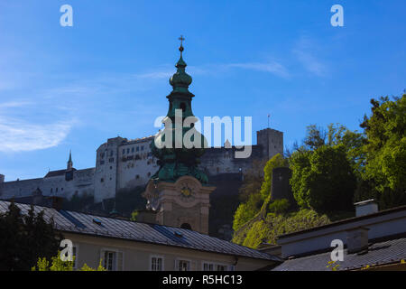 Salzbourg, Autriche - Mai 01, 2017 : la forteresse de Hohensalzburg, à Salzbourg Autriche Banque D'Images