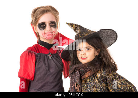 Les enfants à l'Halloween Banque D'Images