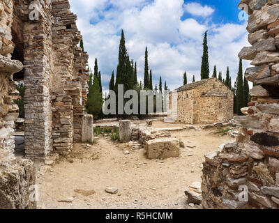 Monastère byzantin à Kaisariani salon, près d'Athènes, Grèce Banque D'Images