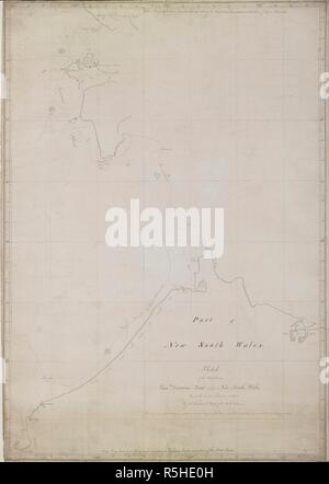 Les pièces entre la Nouvelle Galles du Sud et Van Diemen's Land, vu dans le 'Francis' goélette en 1798 par Matthew Flinders. Graphiques et cartes faites au cours de voyages de découverte dans l'océan Pacifique Sud par Samuel Wallis, commandant de l''Dolphin', en 1767 ; le Lieut. James Cook, commandant de l' "s'efforcer, en 1769 et 1770 ; et Matthew Flinders, second lieutenant, et George Bass, chirurgien, de la "résistance", en 1798, 1799. 1798. Source : ajouter. 21593 O. Banque D'Images