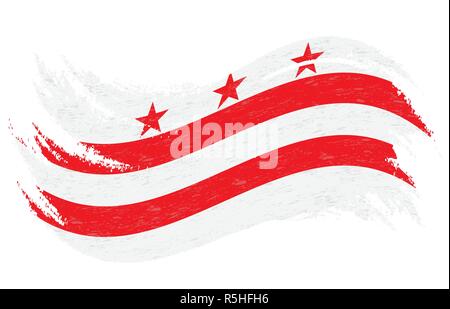 Drapeau national de Colombie-Britannique, conçu à l'aide de coups de pinceau isolé sur un fond blanc. Vector Illustration. Illustration de Vecteur