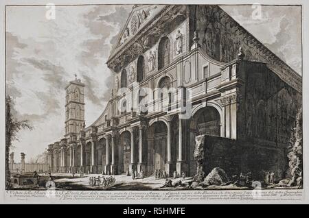 L'architecture à Rome, Italie. Vedute di Roma. Rome, 1762. Source : 1899.h.12.(1.), la plaque 6. Langue : Italien. Auteur : Giovanni Battista Piranesi. Banque D'Images