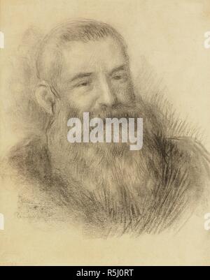 Portrait de Claude Monet. Musée : collection privée. Auteur : Renoir, Pierre-Auguste. Banque D'Images