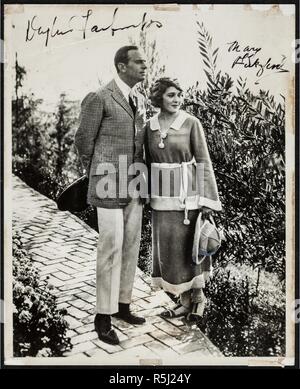 Douglas Fairbanks et Mary Pickford. Musée : collection privée. Auteur : anonyme. Banque D'Images