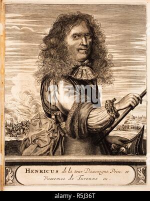 Le maréchal Henri de La Tour d'Auvergne, vicomte de Turenne (1611-1675) (à partir de : Schauplatz des Krieges). Musée : Bibliotheek van het Vredespaleis, La Haye. Auteur : anonyme. Banque D'Images