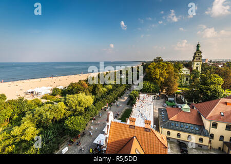 Sopot, Pologne-Septembre 7,2016 : vue de la ville de Sopot en Pologne Banque D'Images