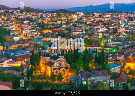 Vue panoramique de la ville de Kutaisi dans la région d'Imereti (Géorgie) Banque D'Images