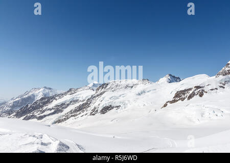 Glacier d'Aletsch dans le Jungfraujoch, Alpes, Suisse Banque D'Images