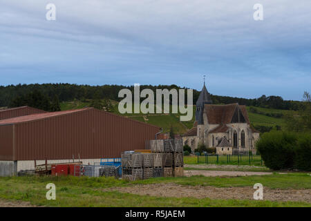 Église de Polisot un petit village dans l'Aube Champagne France Banque D'Images