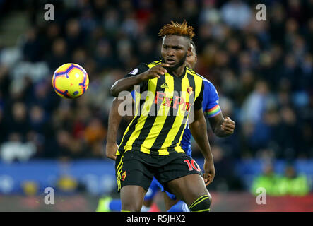 Leicester, Royaume-Uni. 1er décembre 2018. Isaac Succès de Watford au cours de la Premier League match entre Leicester City et Watford à King Power Stadium le 1er décembre 2018 à Leicester, Angleterre. (Photo de Leila Coker/phcimages.com) : PHC Crédit Images/Alamy Live News Banque D'Images