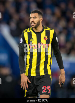 Leicester, Royaume-Uni. 1er décembre 2018. Ƒtienne Capoue de Watford au cours de la Premier League match entre Leicester City et Watford au King Power Stadium, Leicester, Angleterre le 1 décembre 2018. Photo par Andy Rowland. Crédit : Andrew Rowland/Alamy Live News Banque D'Images