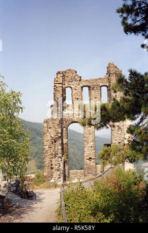 Ruine de l'grevensburg dans traben-trabach sur la Moselle Banque D'Images