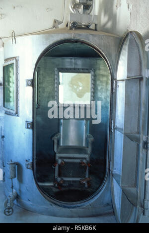 Chambre à gaz historique dans le Wyoming frontier prison, USA Banque D'Images