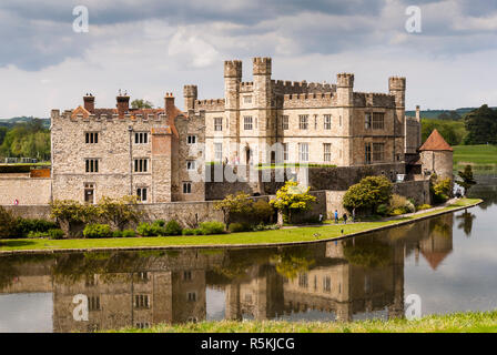 Leeds Castle près de Maidstone dans le Kent, UK. Banque D'Images