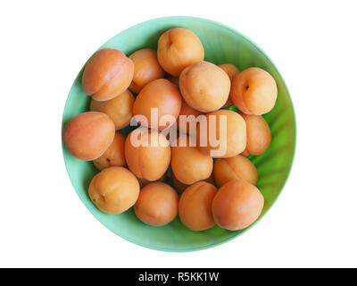 Abricot fruits Aliments isolated over white Banque D'Images