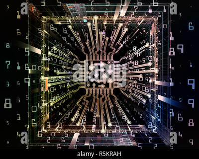 Processeur numérique de chemins Banque D'Images