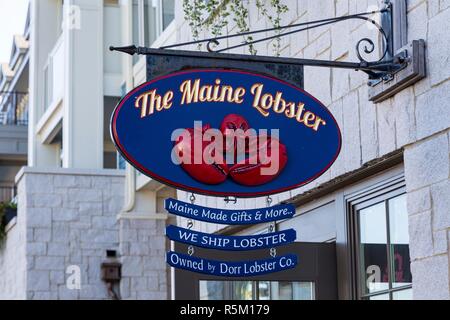BAR Harbor, Maine - le 21 septembre 2015 : Bar Harbour, sur la côte du Maine, a une population de seulement 5 000 navires de croisière mais apporter 250 000 touristes un Banque D'Images
