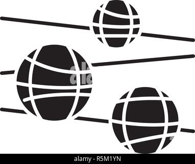 Boules disco icône noire, vector signe sur fond isolé. Boules symbole, illustration Illustration de Vecteur