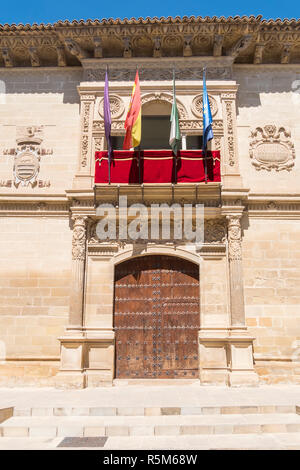 Ancienne maison de la justice et la prison, maintenant l'Hôtel de Ville, Baeza, Espagne Banque D'Images