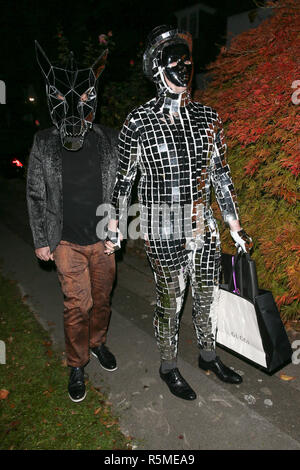 Les clients arrivant pour Jonathan Ross Halloween party - London comprend : Guest Où : London, Royaume-Uni Quand : 31 Oct 2018 Source : WENN.com Banque D'Images