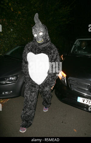 Les clients arrivant pour Jonathan Ross Halloween party - London comprend : Guest Où : London, Royaume-Uni Quand : 31 Oct 2018 Source : WENN.com Banque D'Images