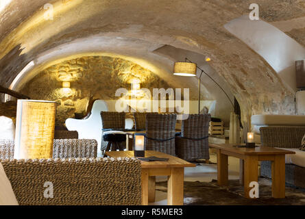 Intérieur du restaurant au sous-sol du château Banque D'Images