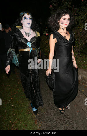 Les clients arrivant pour Jonathan Ross Halloween party - London comprend : Guest Où : London, Royaume-Uni Quand : 31 Oct 2018 Source : WENN.com Banque D'Images