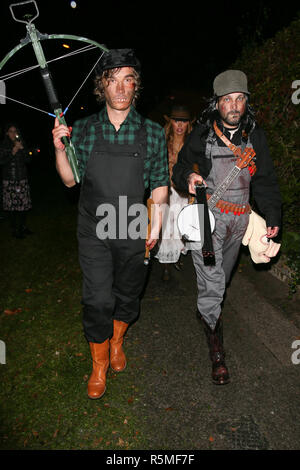 Les clients arrivant pour Jonathan Ross Halloween party - London comprend : Dynamo Où : London, Royaume-Uni Quand : 31 Oct 2018 Source : WENN.com Banque D'Images