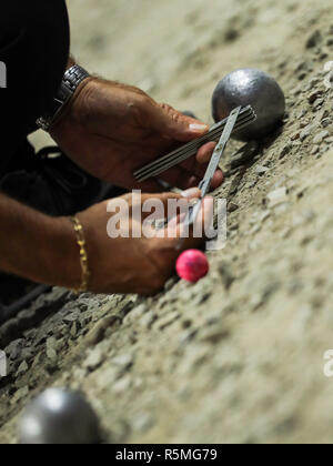 Images de joueurs, les juges et les doubles de la Pétanque world championship au Canada. Banque D'Images