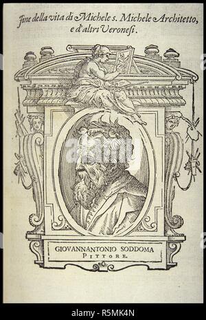 Sodoma. À partir de : Giorgio Vasari, les vies des plus excellents peintres italiens, sculpteurs, et architectes. Musée : collection privée. Banque D'Images