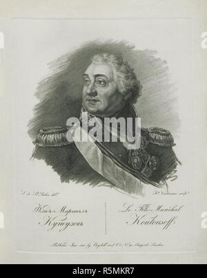 Portrait du maréchal Prince Mikhaïl Koutouzov (1745-1813). Musée : collection privée. Auteur : Vendramini, Francesco. Banque D'Images