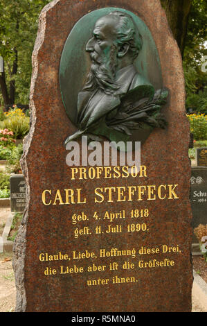 Carl Steffeck (1818-1890). Peintre allemand. Tombe dans le cimetière de Dorotheenstadt Friedhof. Berlin. L'Allemagne. Banque D'Images