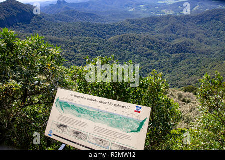 Parc national de Springbrook à partir de la meilleur de tous Lookout,Gold Coast hinterland,Queensland, Australie Banque D'Images