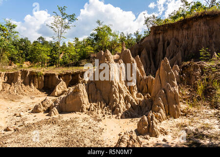 Les textures du sol de Sao Din Nanoy, Province de Nan, Thaïlande . Banque D'Images