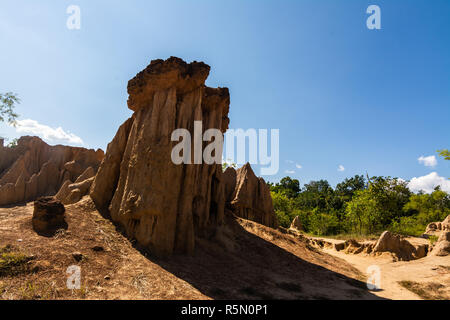 Les textures du sol de Sao Din Nanoy, Province de Nan, Thaïlande . Banque D'Images