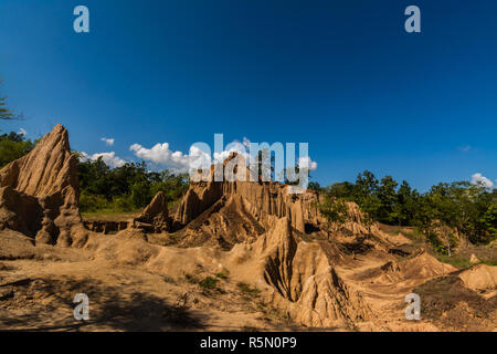 Les textures du sol de Sao Din Nanoy, Province de Nan, Thaïlande . Banque D'Images