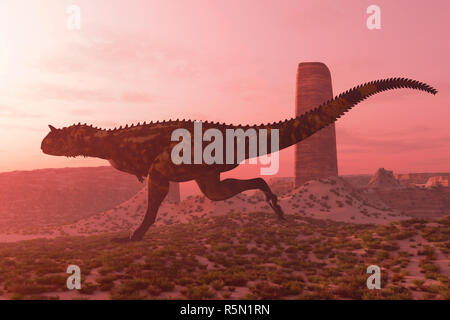 Carnotaurus sur la course Banque D'Images