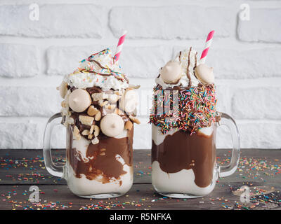 Freakshake avec copie espace Banque D'Images