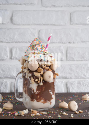 Freakshake avec copie espace Banque D'Images