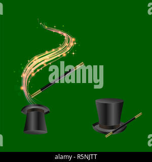 Baguette magique et réaliste Hat Banque D'Images