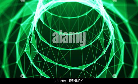 Voyage dans le tunnel de données. L'intérieur de mouvement de vitesse câble à fibre optique. Abstract background Banque D'Images