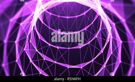 Voyage dans le tunnel de données. L'intérieur de mouvement de vitesse câble à fibre optique. Abstract background Banque D'Images