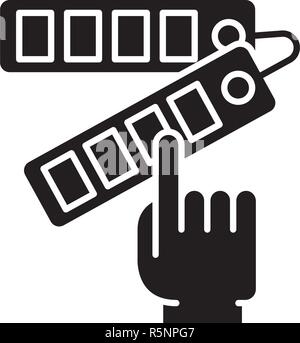 Sélection couleur icône noire, vector signe sur fond isolé. Sélection couleur symbole, illustration Illustration de Vecteur