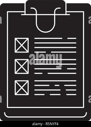 Poll icône noire, vector signe sur fond isolé. Poll symbole, illustration Illustration de Vecteur