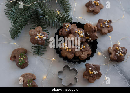 Biscuits de Noël au chocolat Banque D'Images